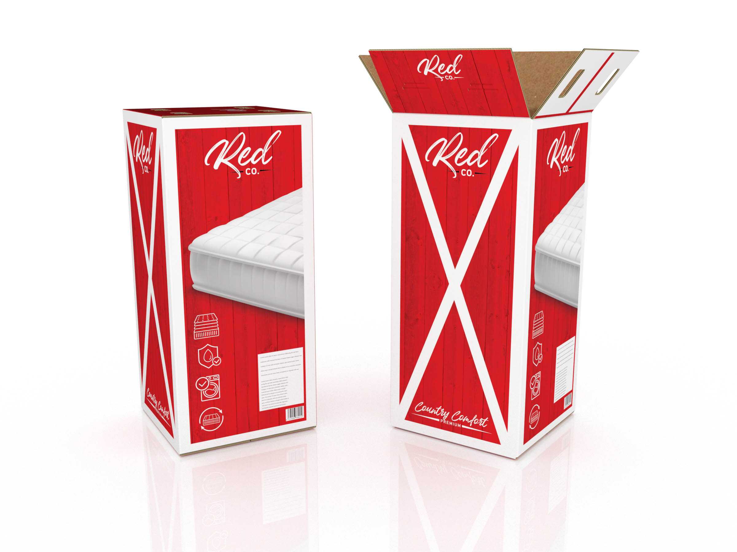 Bedding Mattress In A Box Memory Foam Packaging Digital Printing
