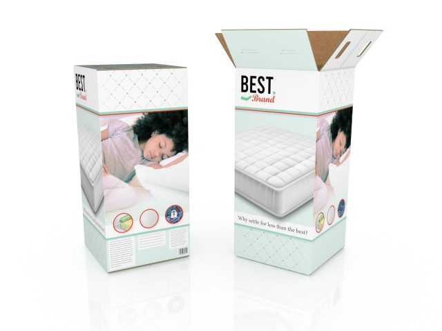 Bedding Mattress In A Box Memory Foam Packaging Digital Printing