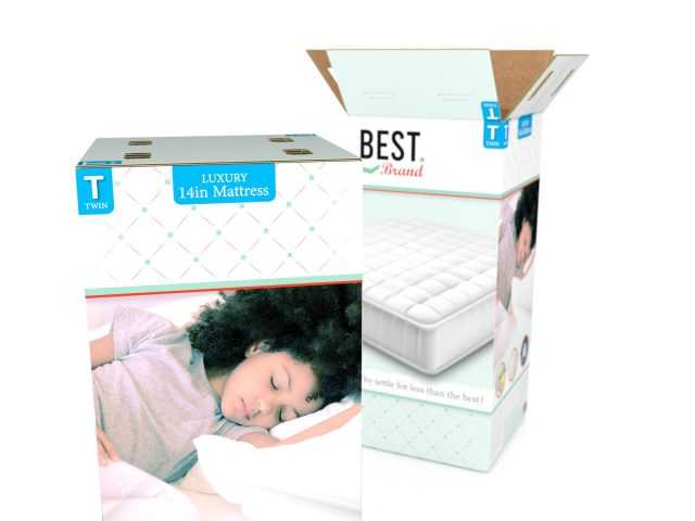 Bedding Mattress In A Box Memory Foam Packaging Digital Printing