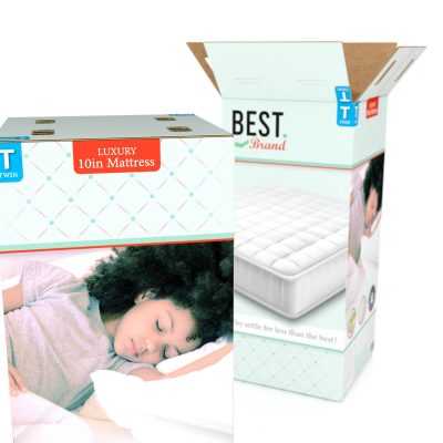 Bedding Mattress In A Box Memory Foam Packaging Digital Printing