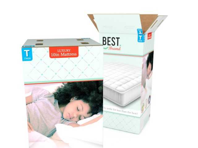 Bedding Mattress In A Box Memory Foam Packaging Digital Printing