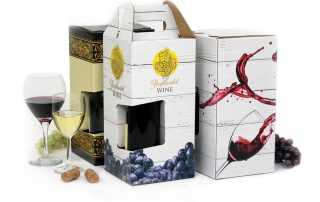 Custom Wine Packaging Digital Printing Carrier 4-pack 6-pack