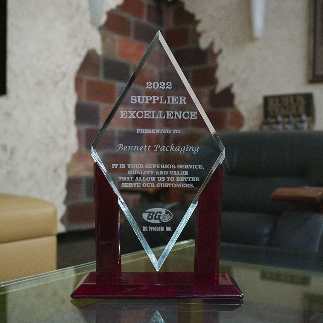 Bennett Awarded Top 5 Suppliers For BG Products